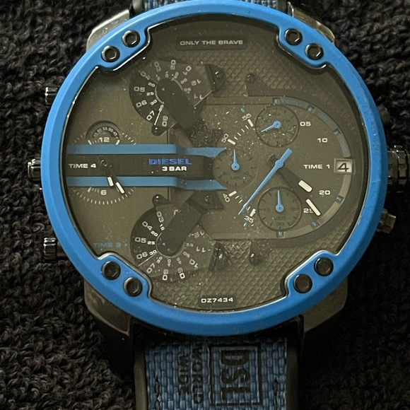 Mens Blu/Blk 3 Bar - Picture 1 of 3